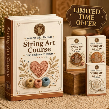 Complete String Art Pack — 4 Guides + Template Pack (Wood, Cork & Plaster)